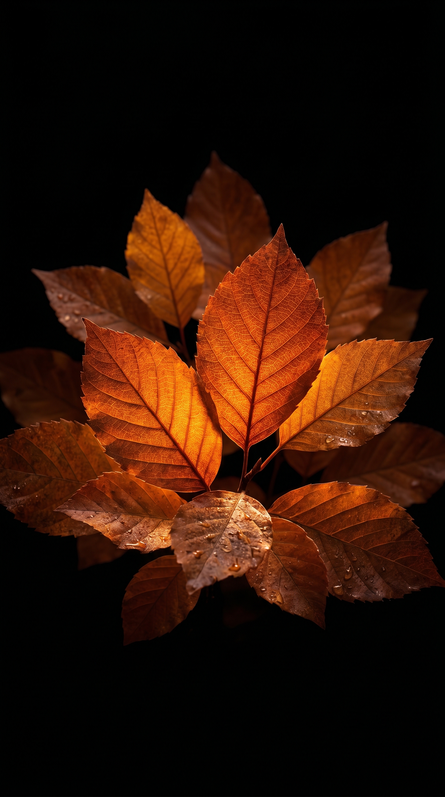 Golden Orange Autumn Leaves